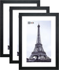 VCK 24x36 Solid Wood Poster Frames Black 3 Pack - Sturdy Wall Display