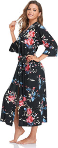 Women's Soft Long Robe Full Length Kimono Sleepwear - Soft