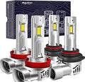 9005 H11 Led Bulb Combo for High and Low Beam, 48000Lm