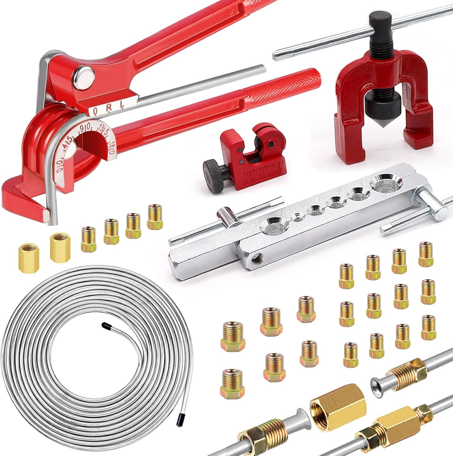 26Pack 3/16 Inch Brake Line Kit for Easy Installation and Flexibility