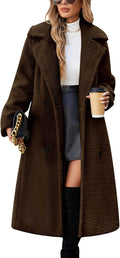 Yusongirl Women Fleece Long Coat Sherpa Cardigan for Fall