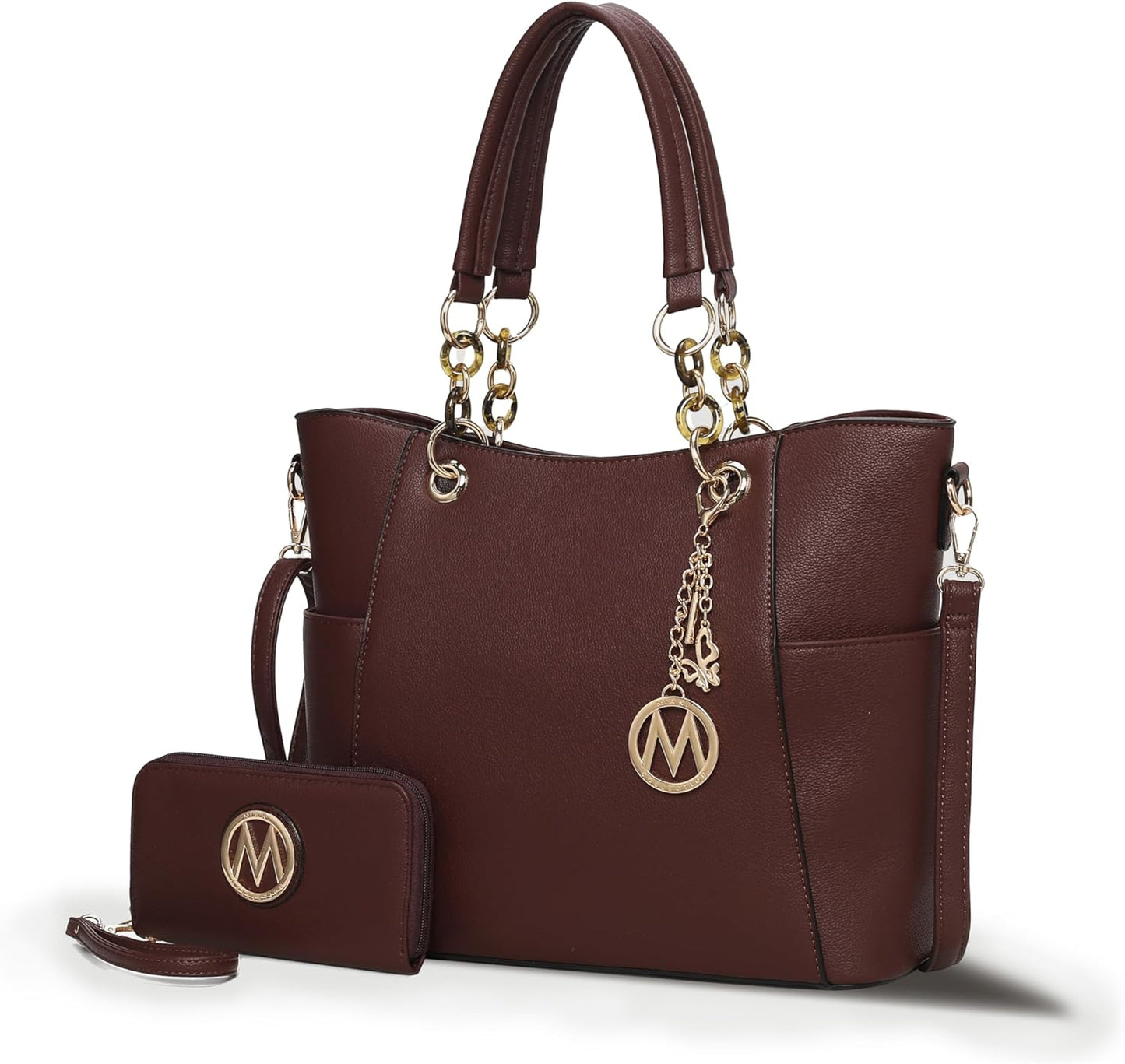 MKF Collection Tote Bag Set for Women - Chic Vegan Leather Purse