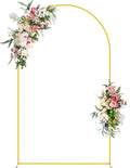 Wokceer Wedding Arch Backdrop Stand 8 ft Gold Metal Chiara - Elegant