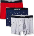 Lacoste Men's Casual Allover Croc 3 Pack Cotton Stretch Boxer Briefs