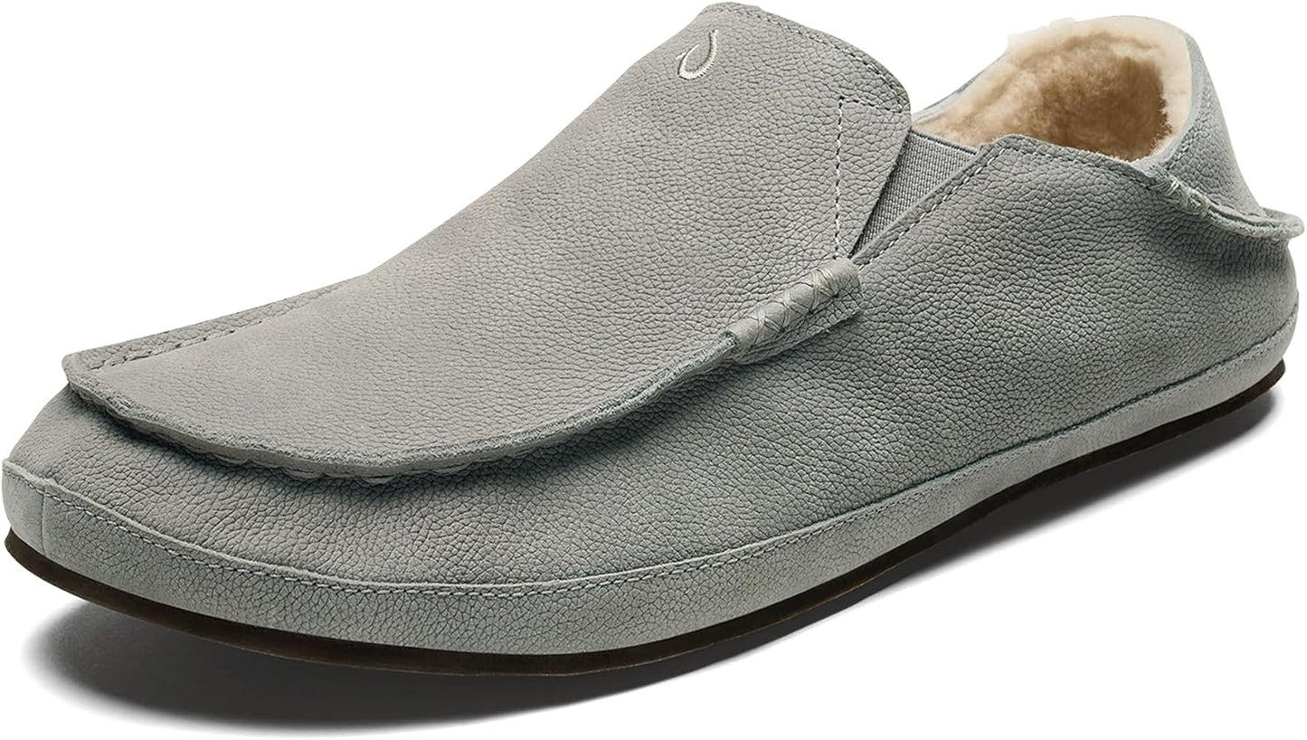 OLUKAI Moloa Slipper: Premium Leather Slip On Shoes for Comfort