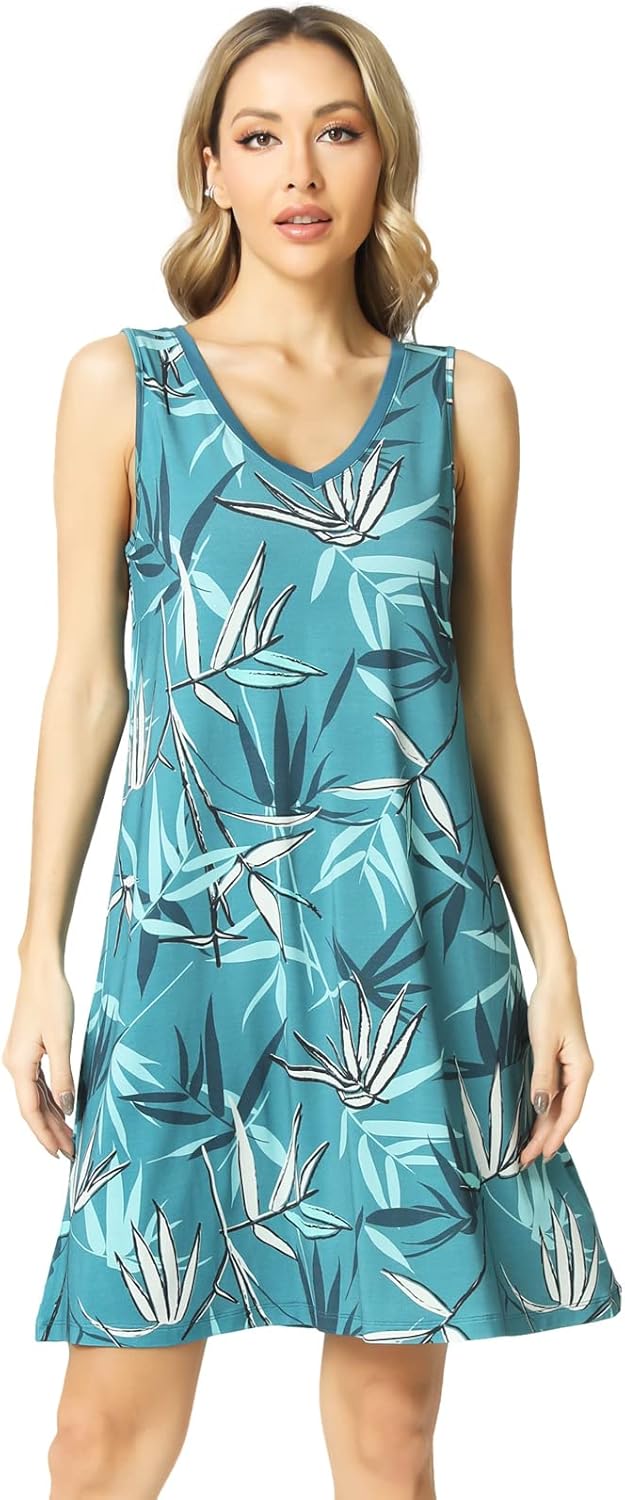 GYS Womens Bamboo-Derived Viscose Nightgowns for Ultimate Comfort
