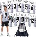 Scrimmage Training Vest 12 Pack - Numbered Practice Jerseys for Adult