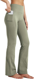 Women's Fleece Lined Yoga Bootcut Pants - High Waist, Water Resistant