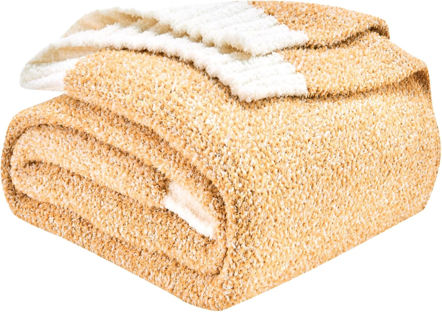 CozeCube Super Soft Microfiber Reversible Knitted Blanket