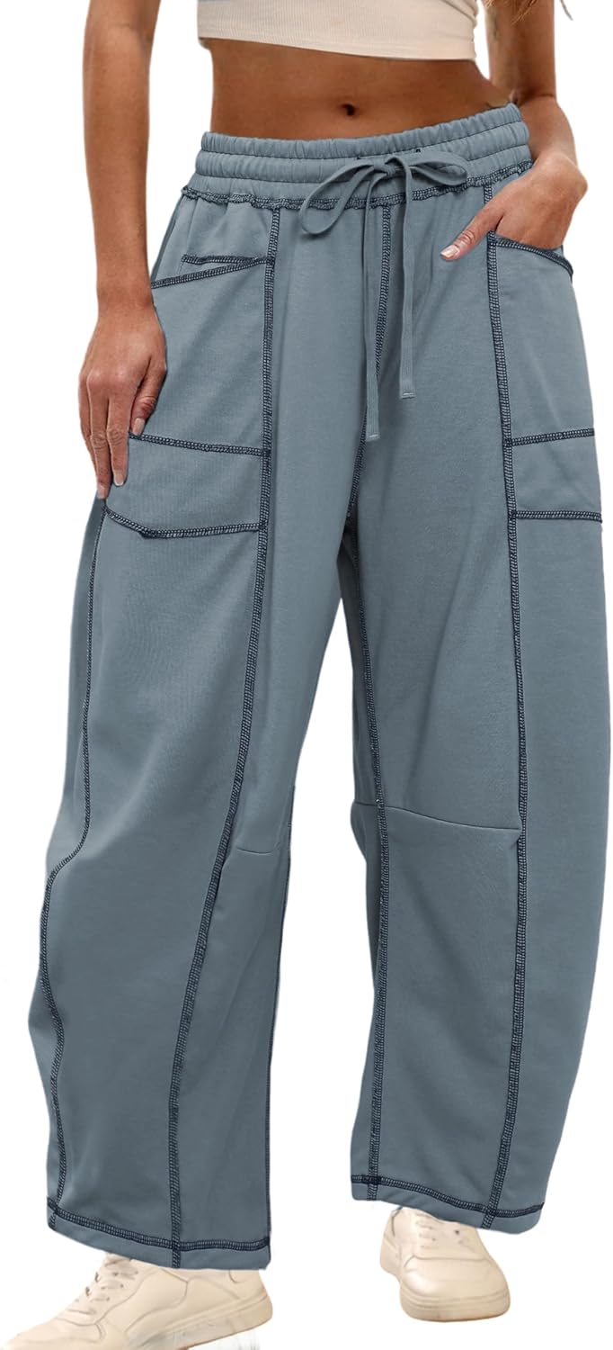 Athlisan Womens Baggy Barrel Pants for Ultimate Comfort