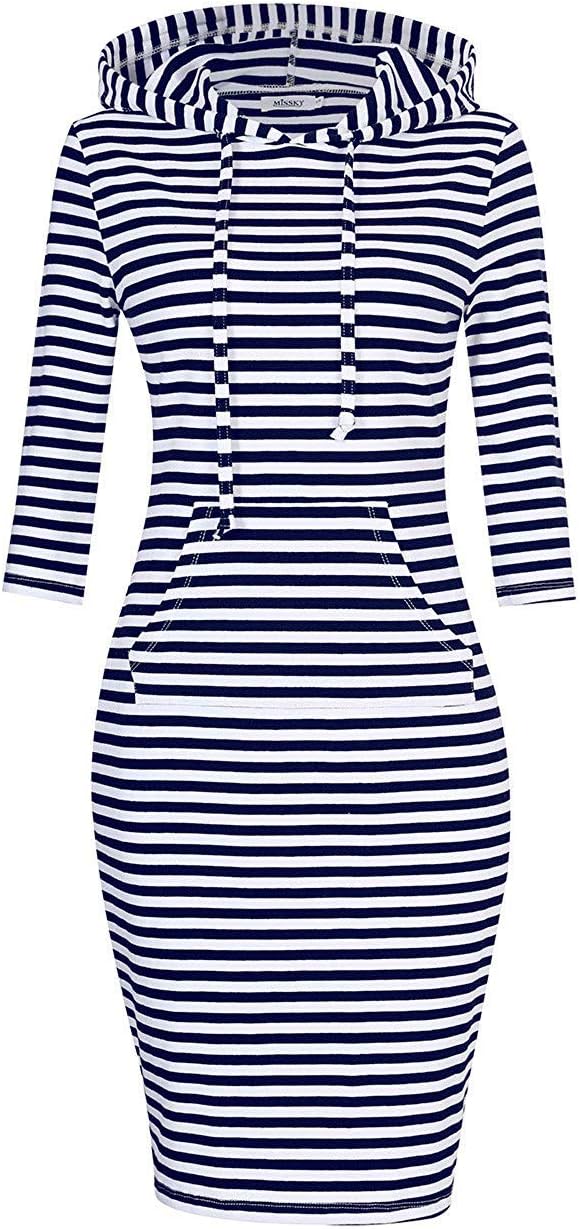 MISSKY Womens Casual Hoodie Dress for Stylish Everyday Wear