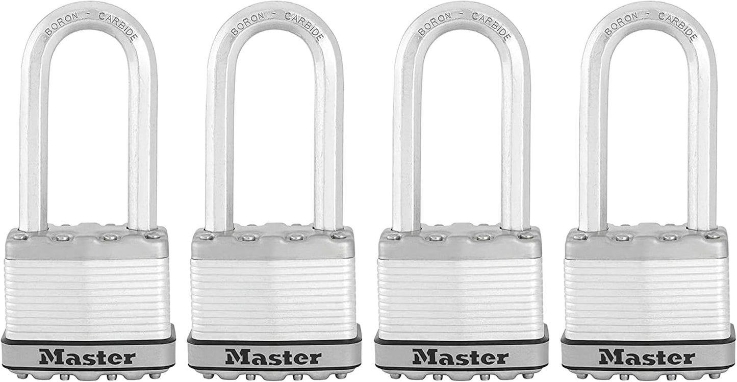 Master Lock M5XQLJ Magnum Heavy Duty Outdoor Padlock 4 Pack