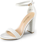 DREAM PAIRS Women's Hi-Chunk High Heel Pump Sandals - Comfortable 4in