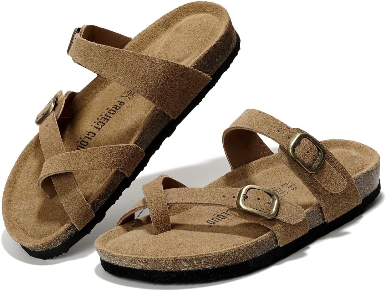 Project Cloud Genuine Leather Womens Sandals for Summer Comfort