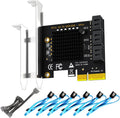 6-Port PCIe X4 SATA III Expansion Card - Large Storage