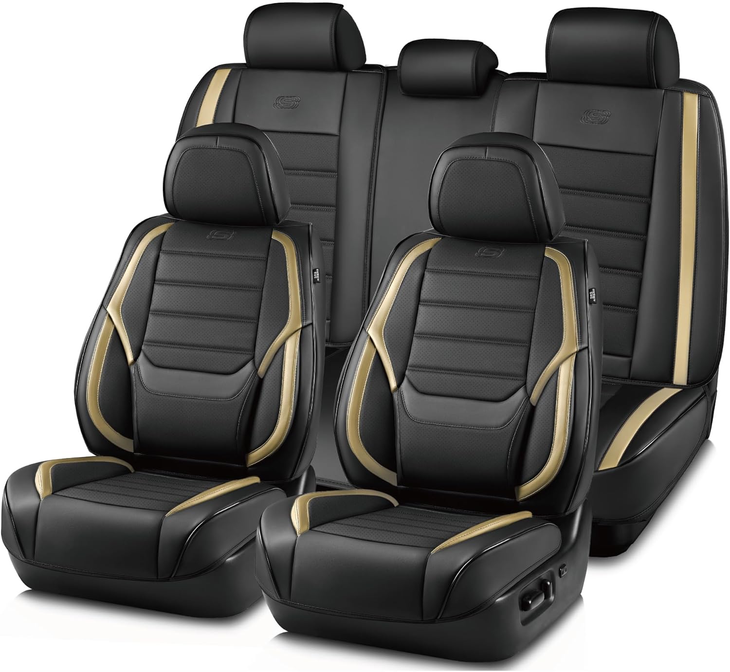 Skechers MAX Cushioning Memory Foam Leather Car Seat Covers