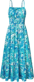 Womens 2025 Summer Maxi Dress Sleeveless Floral Spaghetti Strap