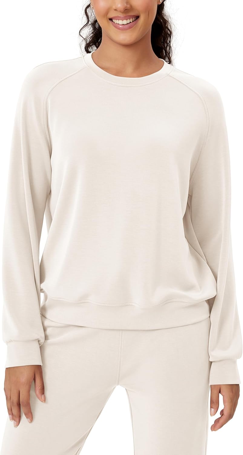 ODODOS Modal Soft Raglan Sweatshirt - Cozy Oversized Style