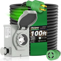 30 Amp Generator Cord 100FT and Inlet Box Kit - Reliable Outdoor Power