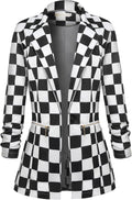 Women's Long Sleeve Blazer Open Front Cardigan Jacket S-3XL - Work