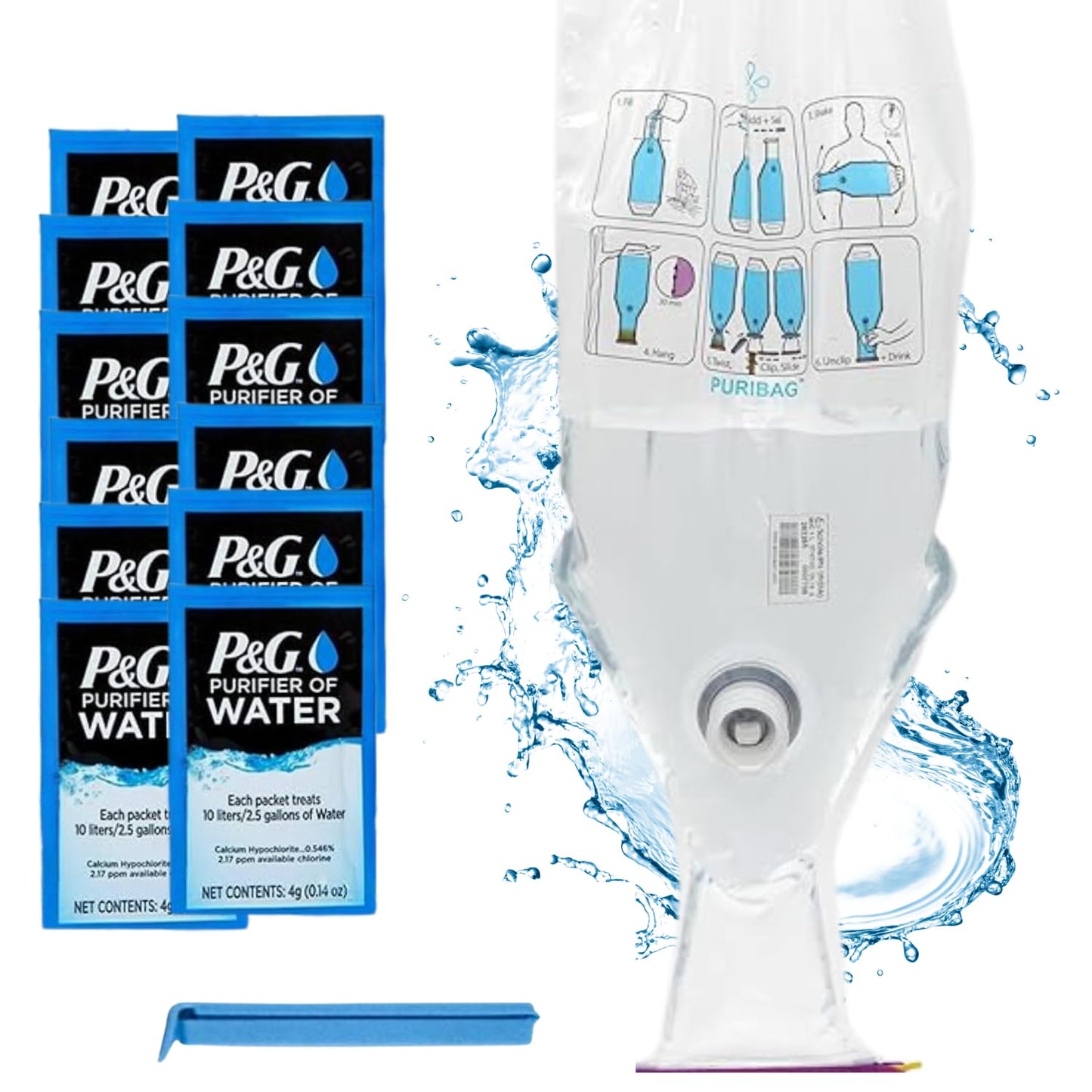 PURIBAG Gravity Water Filter - Clean Water Anywhere!