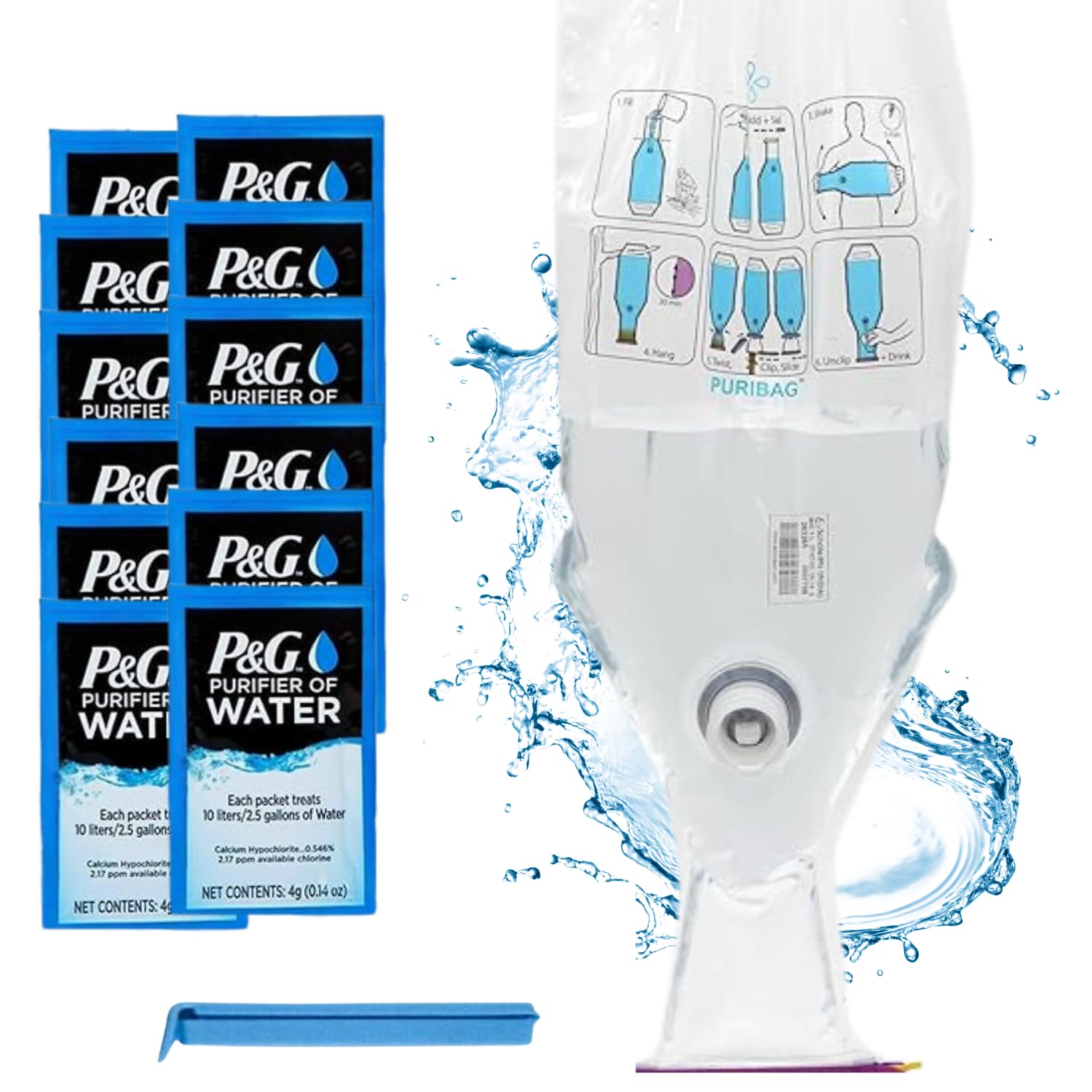 PURIBAG Gravity Water Filter - Clean Water Anywhere!
