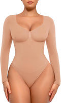 Women's Long Sleeve Shapewear Bodysuit for Tummy Control - Seamless