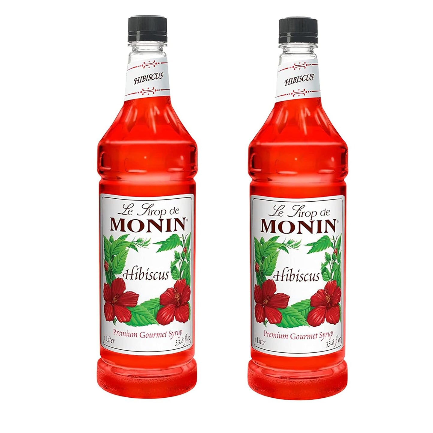 Monin Hibiscus Syrup for Cocktails, Teas, and Lemonades