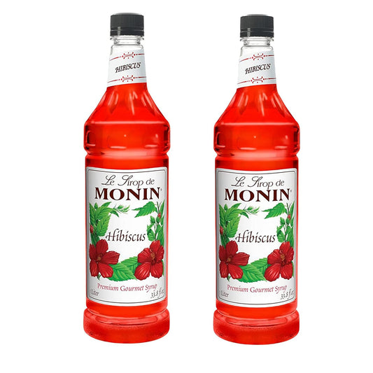 Monin Hibiscus Syrup for Cocktails, Teas, and Lemonades