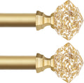 TONIAL Curtain Rods 48 to 84 Inch - Elegant Gold Design
