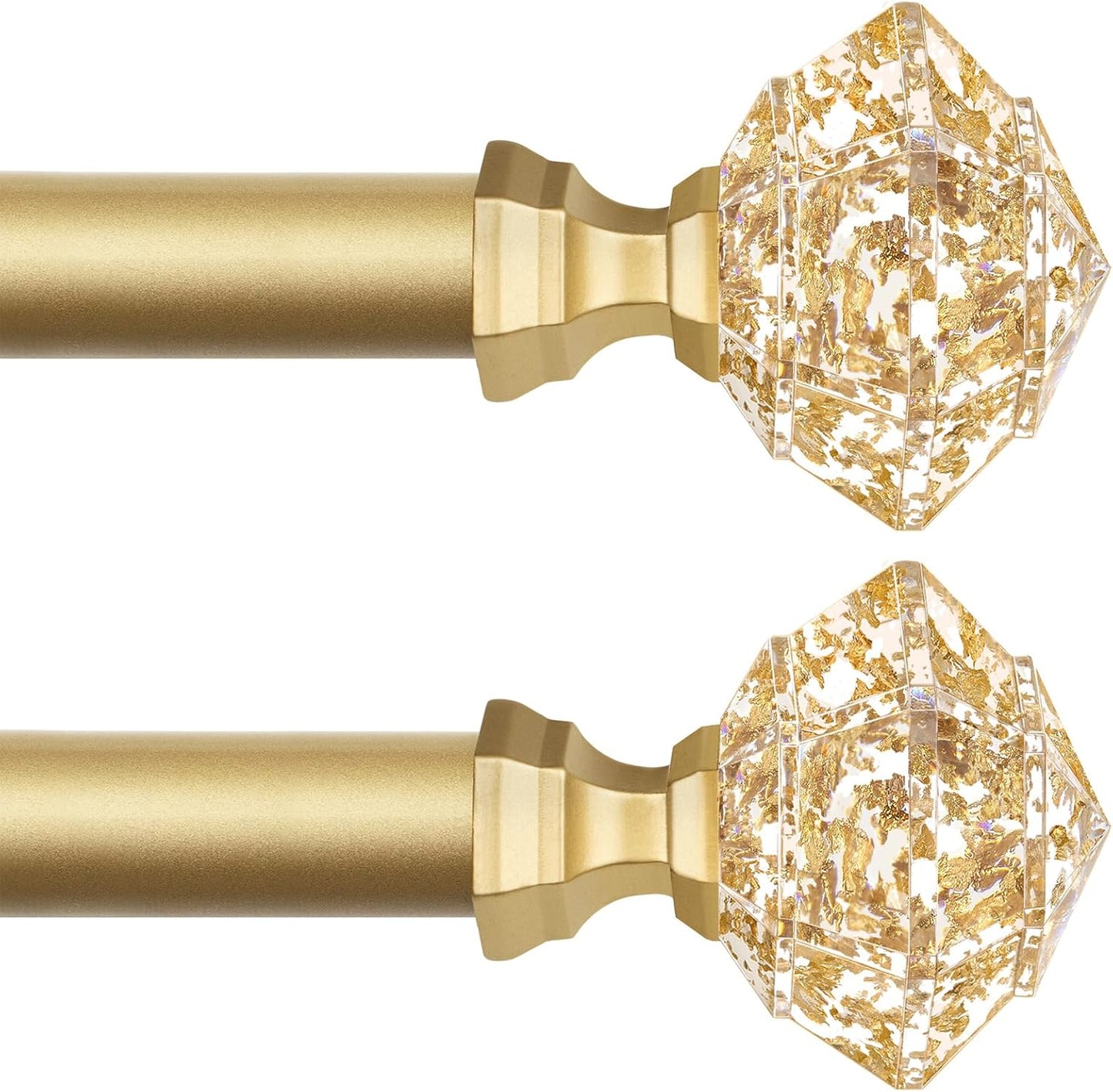 TONIAL Curtain Rods 48 to 84 Inch - Elegant Gold Design