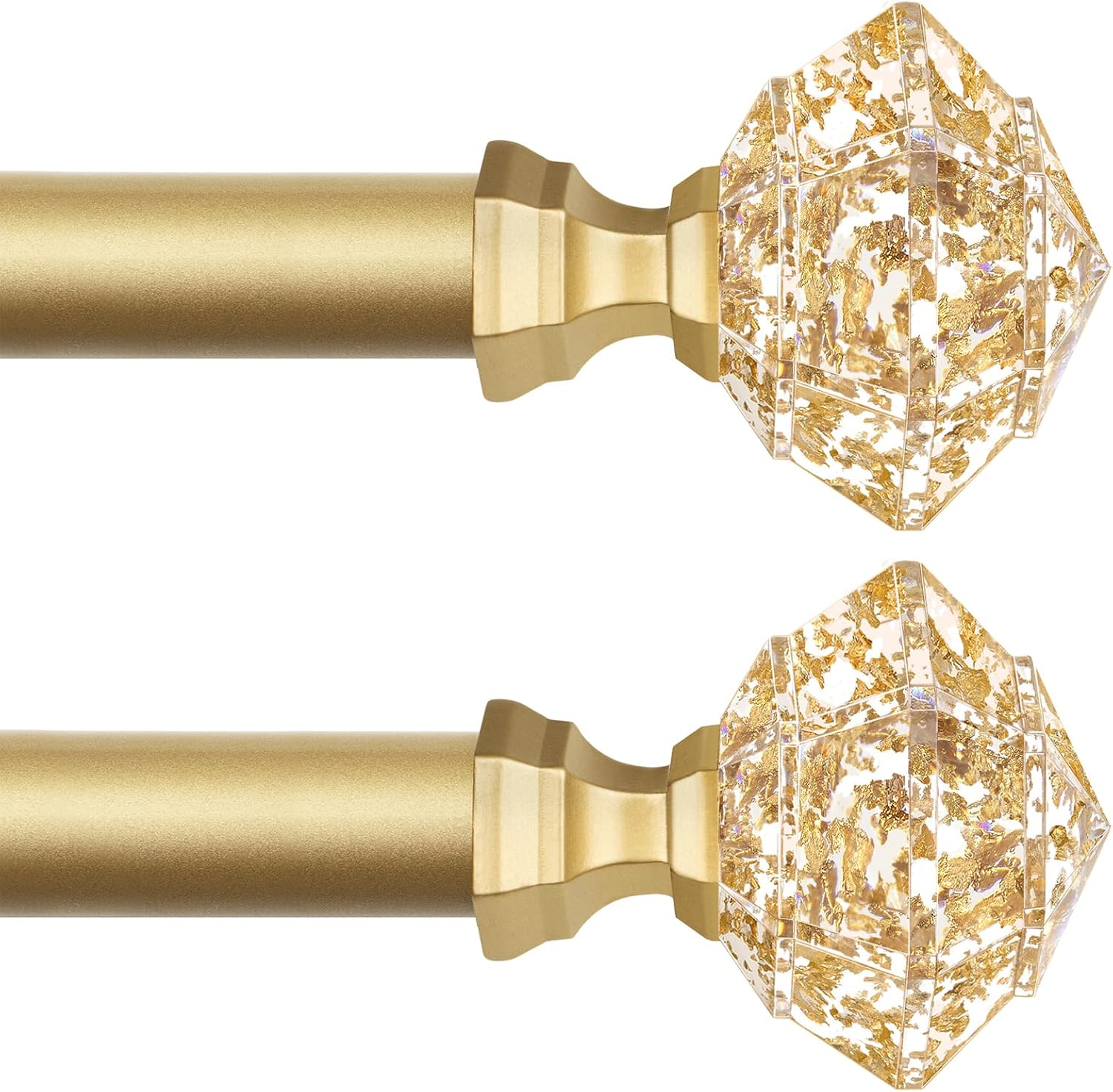 TONIAL Curtain Rods 48 to 84 Inch - Elegant Gold Design