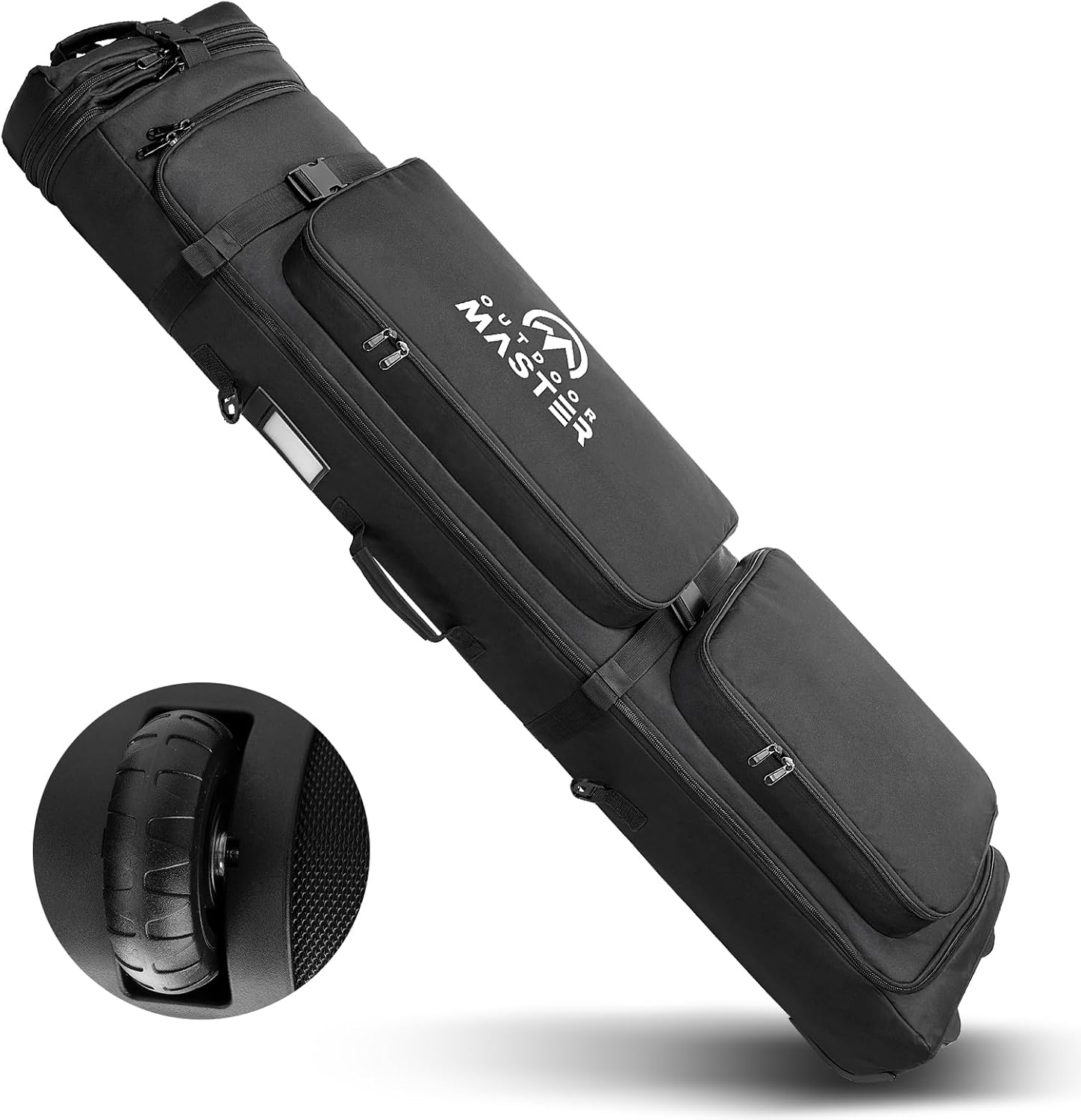 OutdoorMaster Ski Bag with Wheels: Padded & Water-Resistant