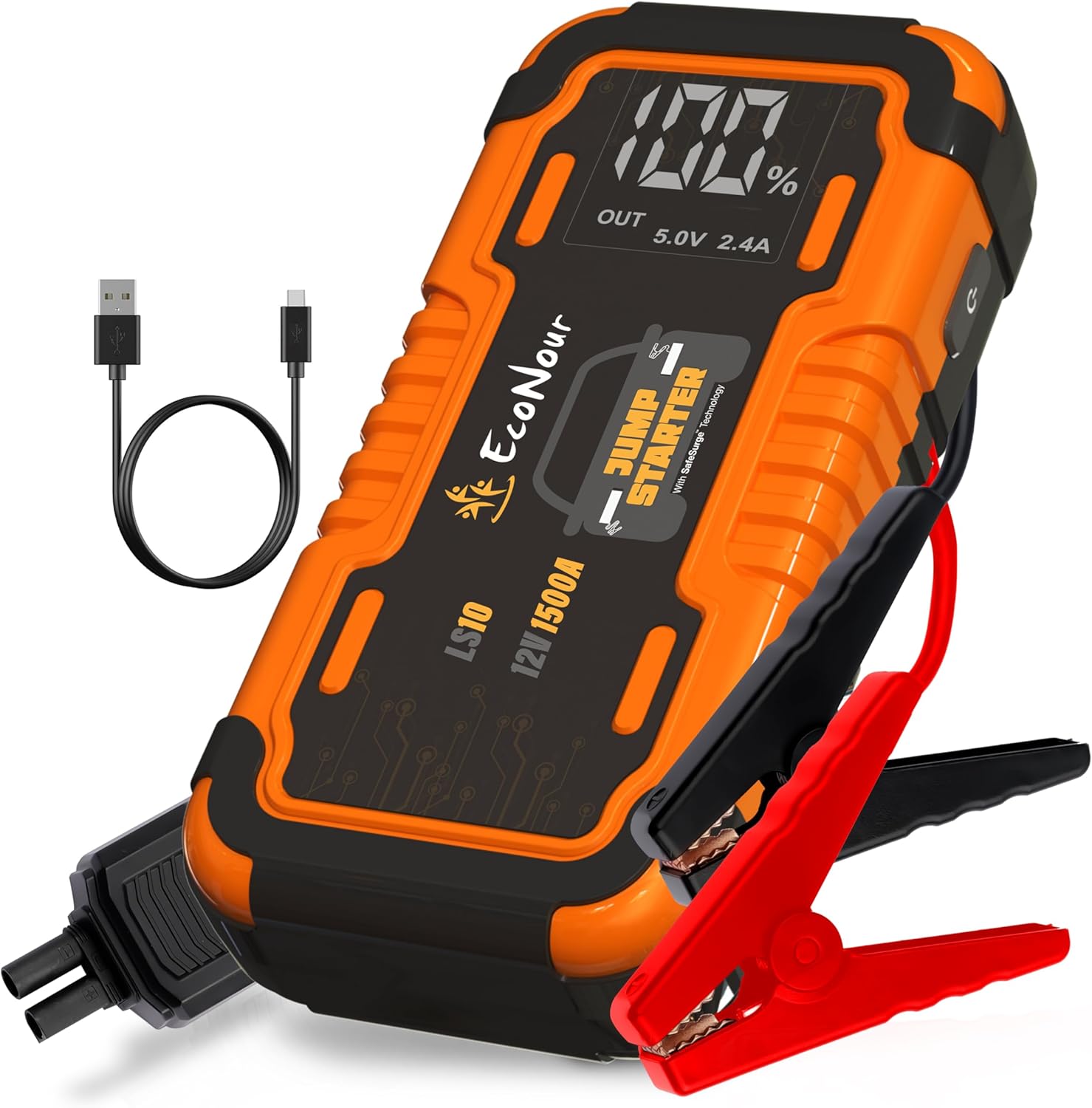 EcoNour 1500A Jump Starter | Portable & Powerful