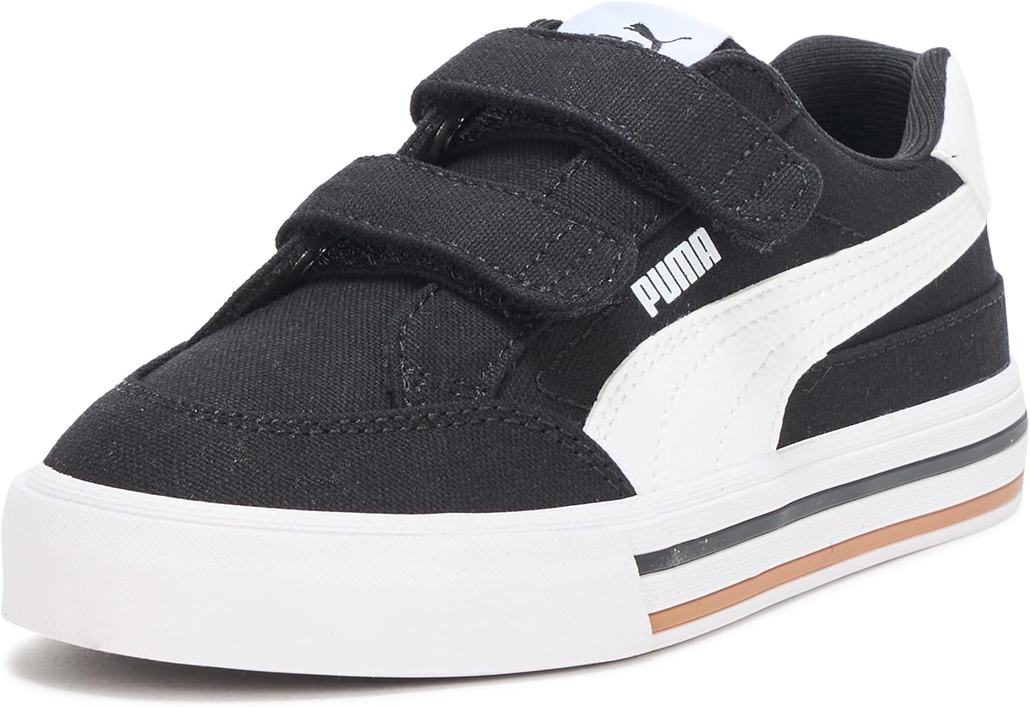 PUMA Unisex-Child Court Classic Vulc Hook and Loop Sneakers