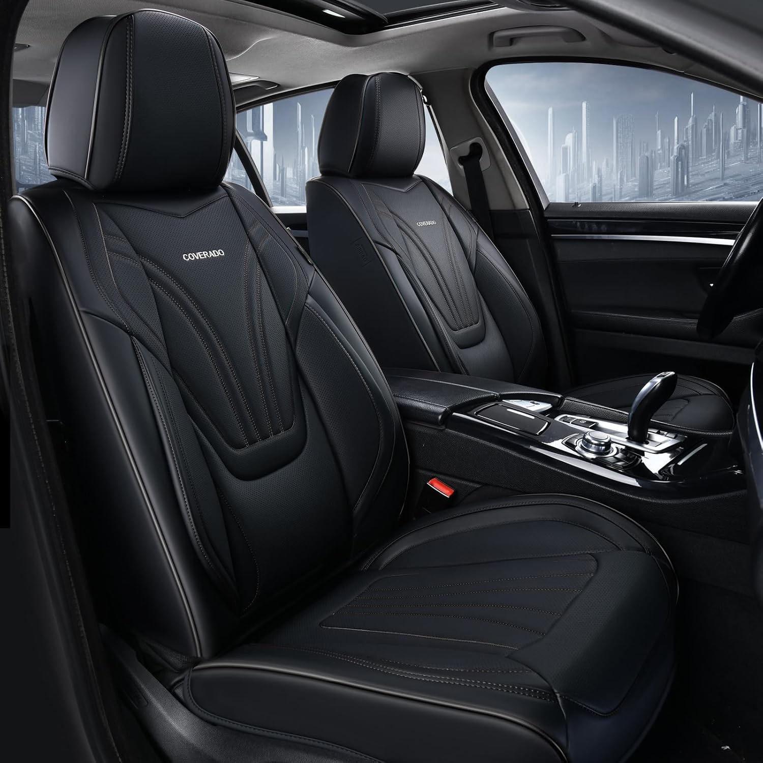 Coverado Car Seat Covers with Lumbar Support for Comfort