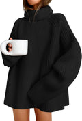 ZESICA Women's Oversized Turtleneck Chunky Knit Sweater - Cozy