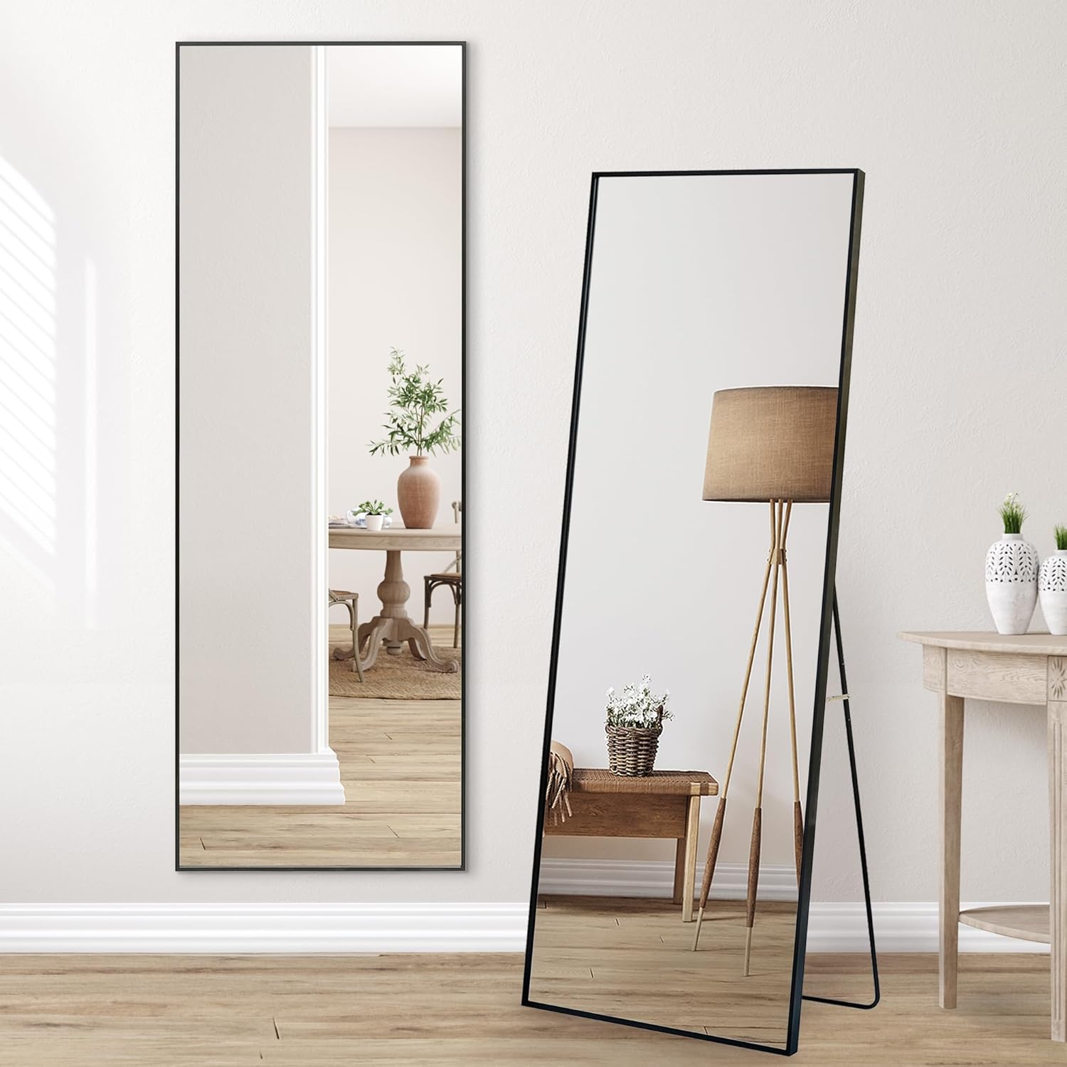 Full Length Mirror 21x58 with Stand - Modern Home Decor