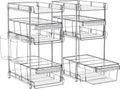 Clear Bathroom Organizers 3 Tier Pull Out - Modular Clear Storage