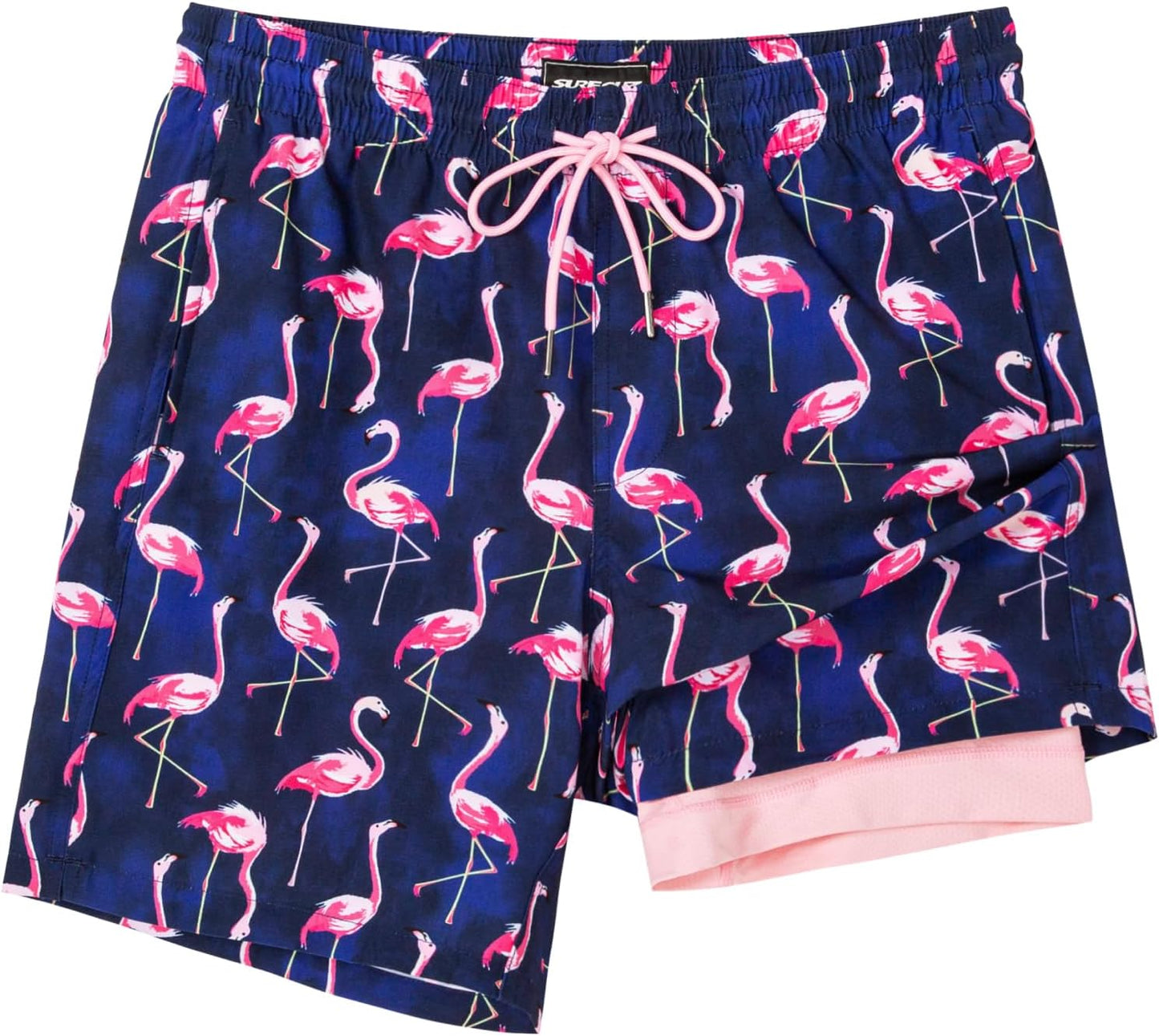 SURF CUZ Mens Swim Trunks with Compression Liner for Comfort