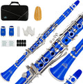 EASTROCK Bb Flat Clarinet - Nickel Keys, Blue - Beginner