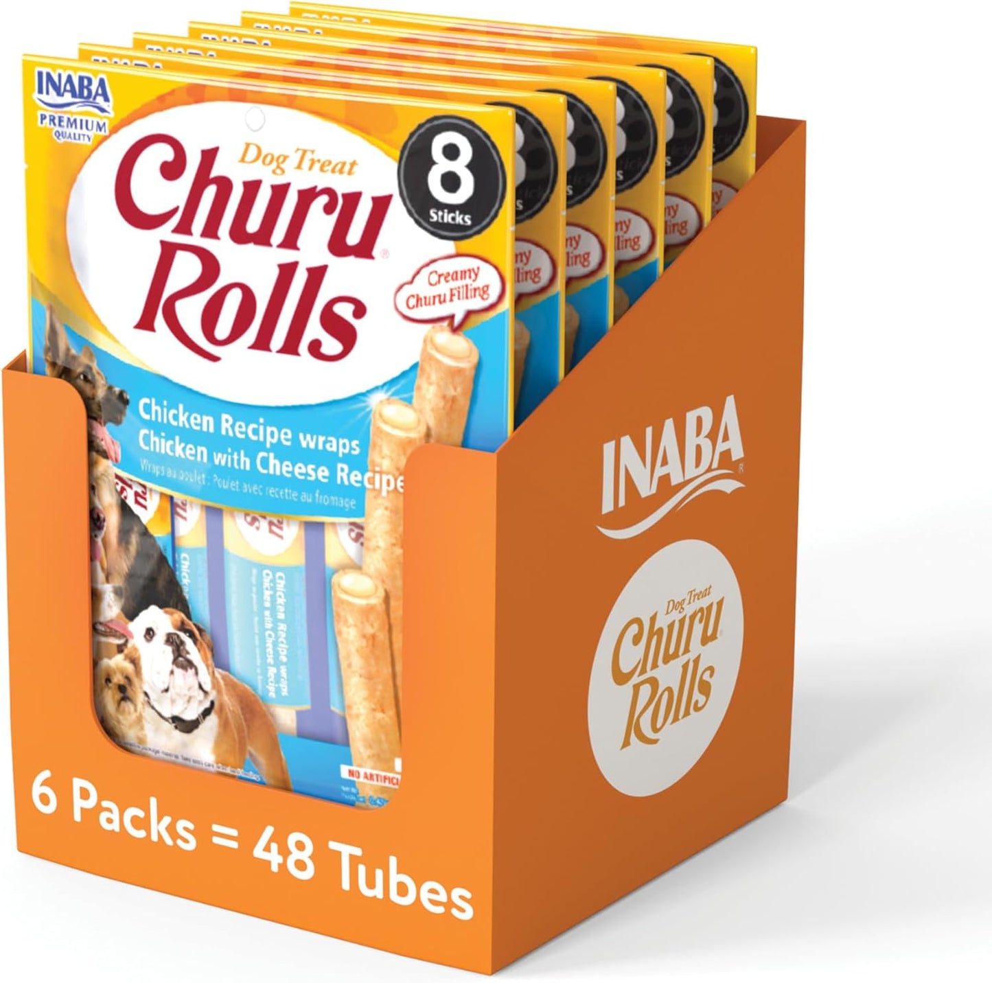 INABA Churu Rolls for Dogs - Grain-Free Chicken Treats