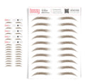 Natural Ash Brown Temporary Eyebrow Tattoos 5 Pack - Hair Like Strokes