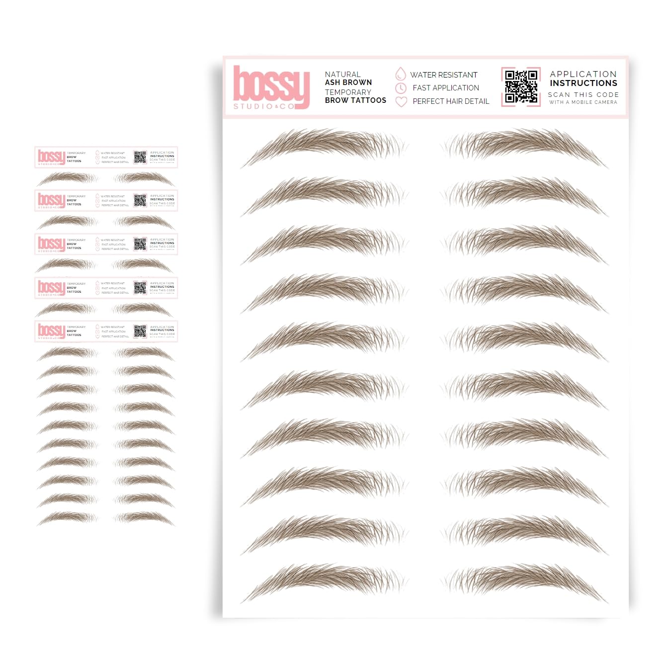 Temporary Eyebrow Tattoos for Natural Hair-Like Brows