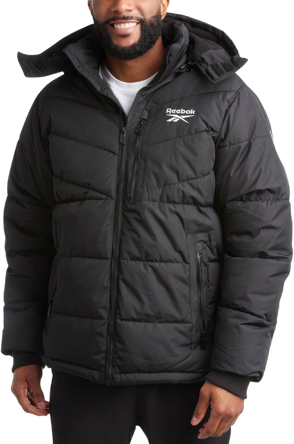 Reebok Mens Winter Jacket - Heavyweight Insulated Puffer Coat