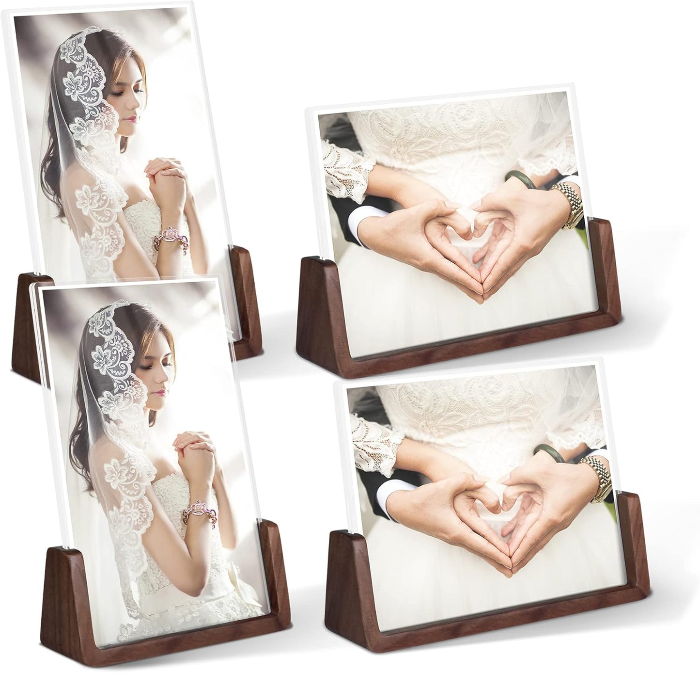 5x7 Picture Frames - Rustic Wooden Photo Frames for Display