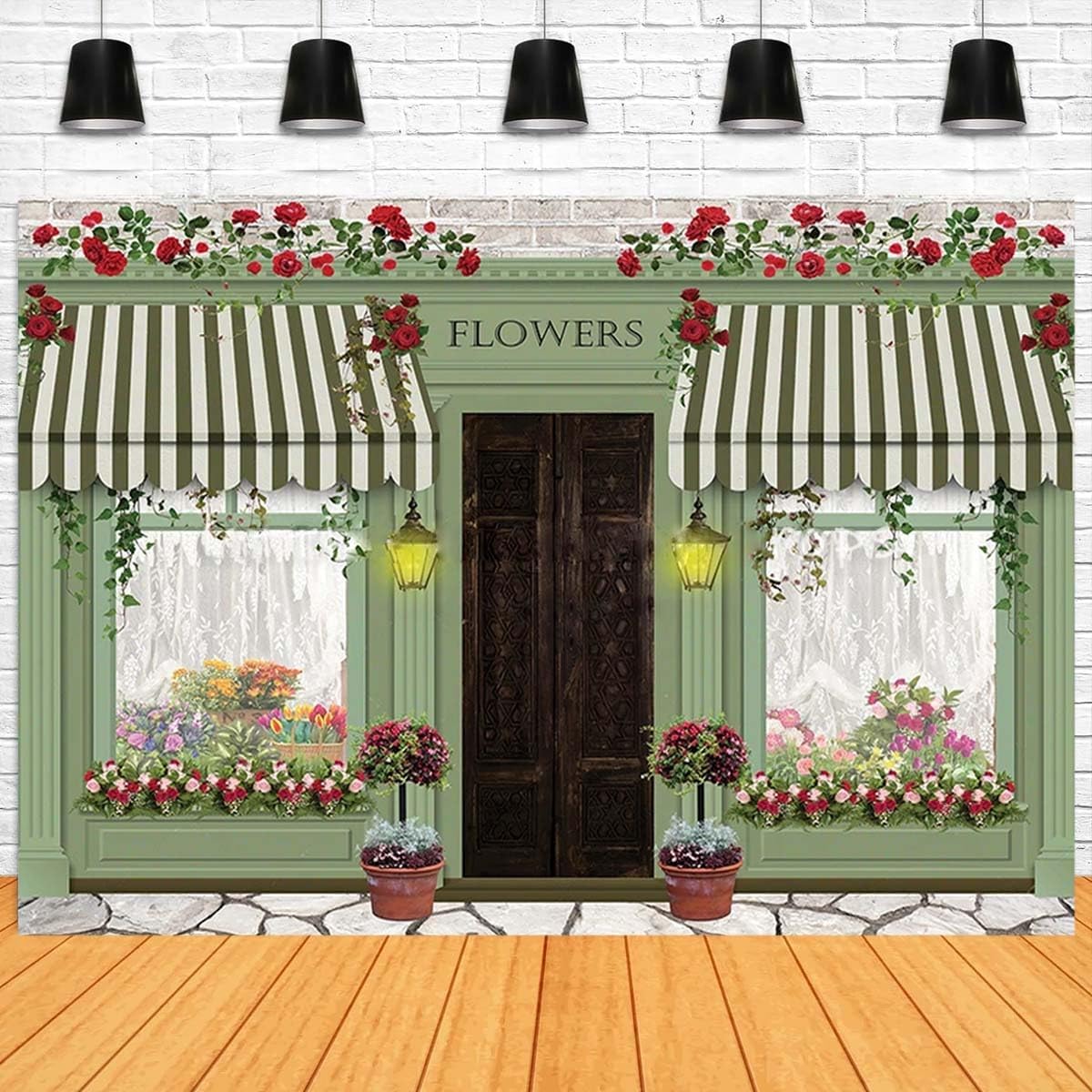 Flower Market Photography Background for Spring Pink Flowers