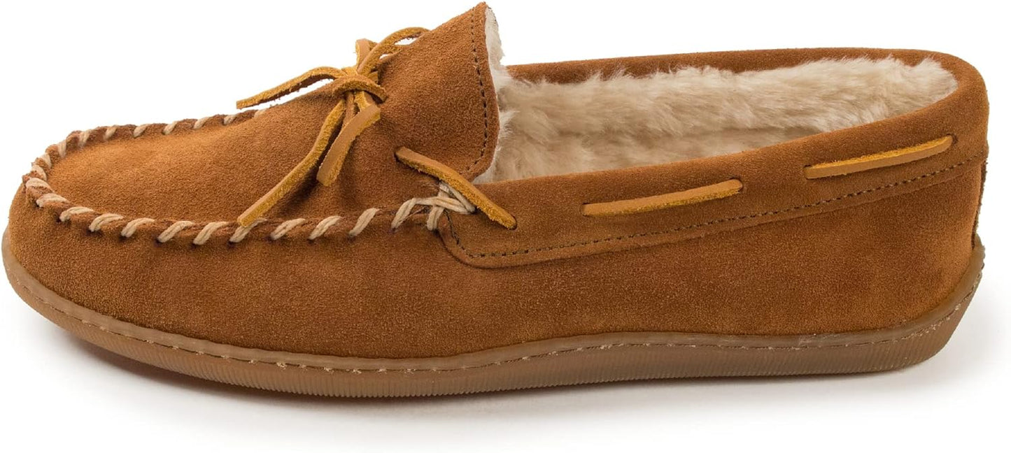 Minnetonka Men's Pile Lined Hardsole Slipper for Comfort