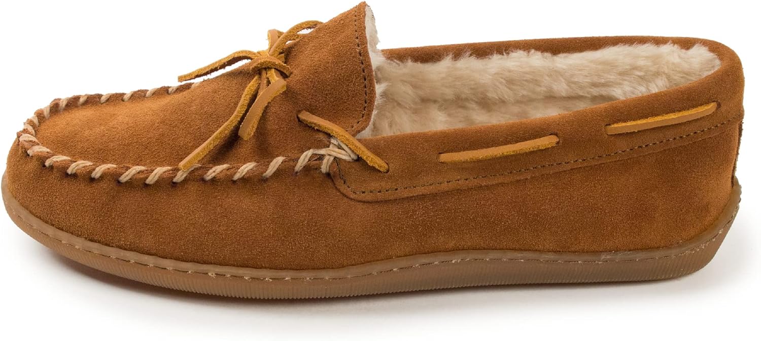 Minnetonka Men's Pile Lined Hardsole Slipper for Comfort