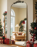 Antok Arched Full Length Mirror 71in x 28in - Luxury Bronze Floor